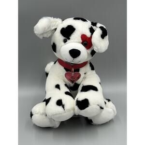 2010 Build A Bear Workshop Dog Love Hearts Be Mine Dalmatian 12” Plush